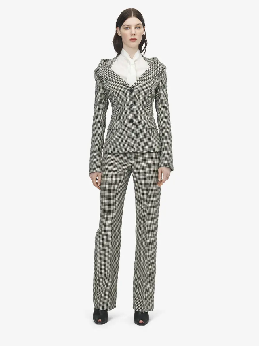 Alexander McQueen Gingham Check Tailored Trousers | Thumbnail 2 Alexander McQueen Gingham Check Tailored Trousers | Thumbnail 2