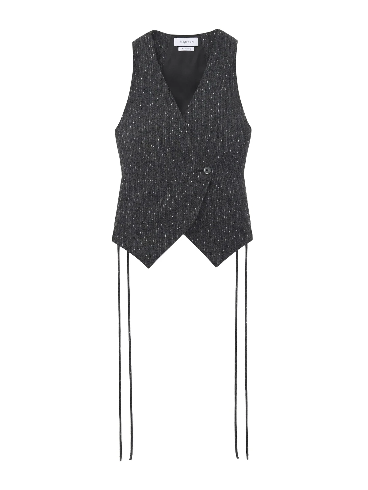 Flecked Pinstripe Corset Laced Waistcoat Flecked Pinstripe Corset Laced Waistcoat
