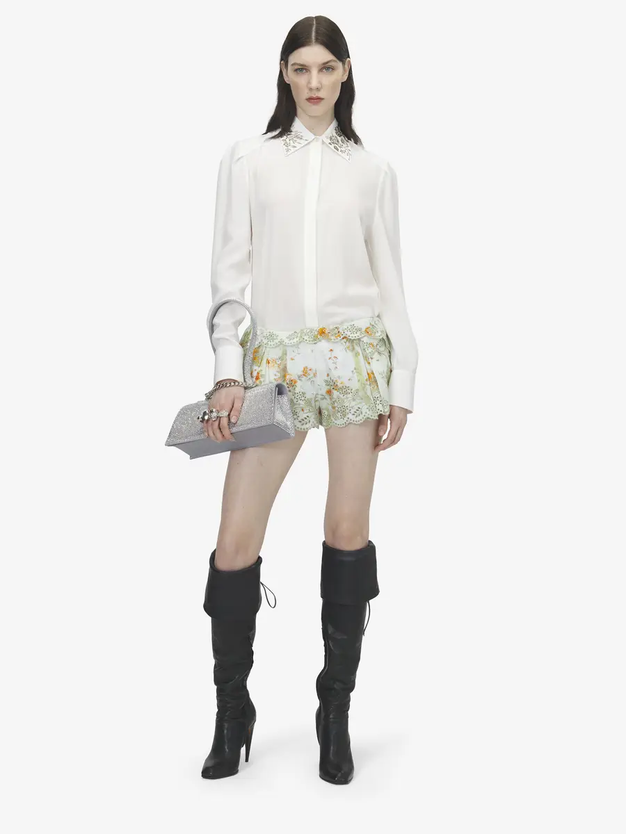 Alexander McQueen Floral Embroidery Shirt | Thumbnail 2 Alexander McQueen Floral Embroidery Shirt | Thumbnail 2