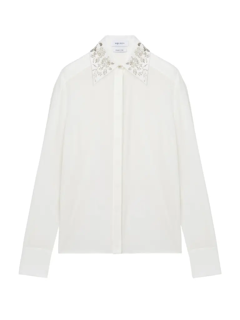 Floral Embroidery Shirt