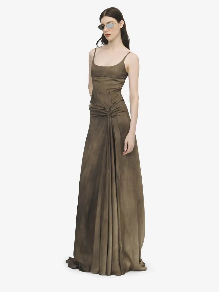 Alexander McQueen Asymmetric Drape Evening Dress | Thumbnail 2
