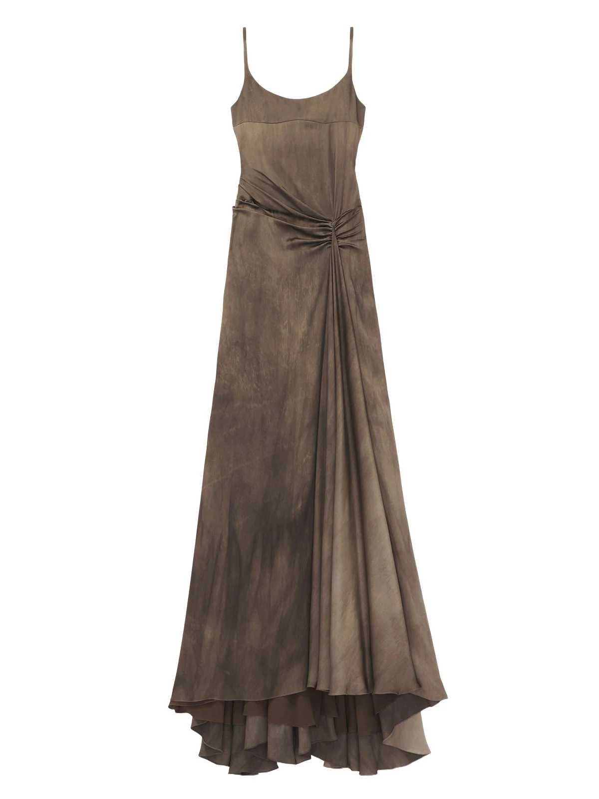Asymmetric Drape Evening Dress