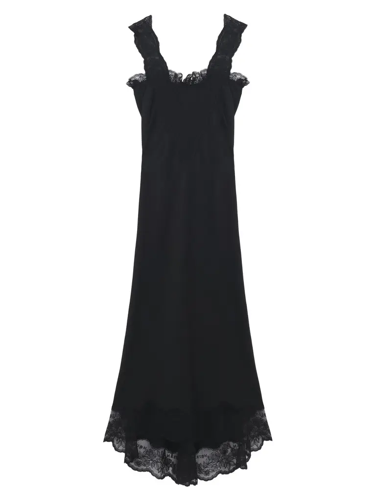 Lace Trim Midi Dress Lace Trim Midi Dress