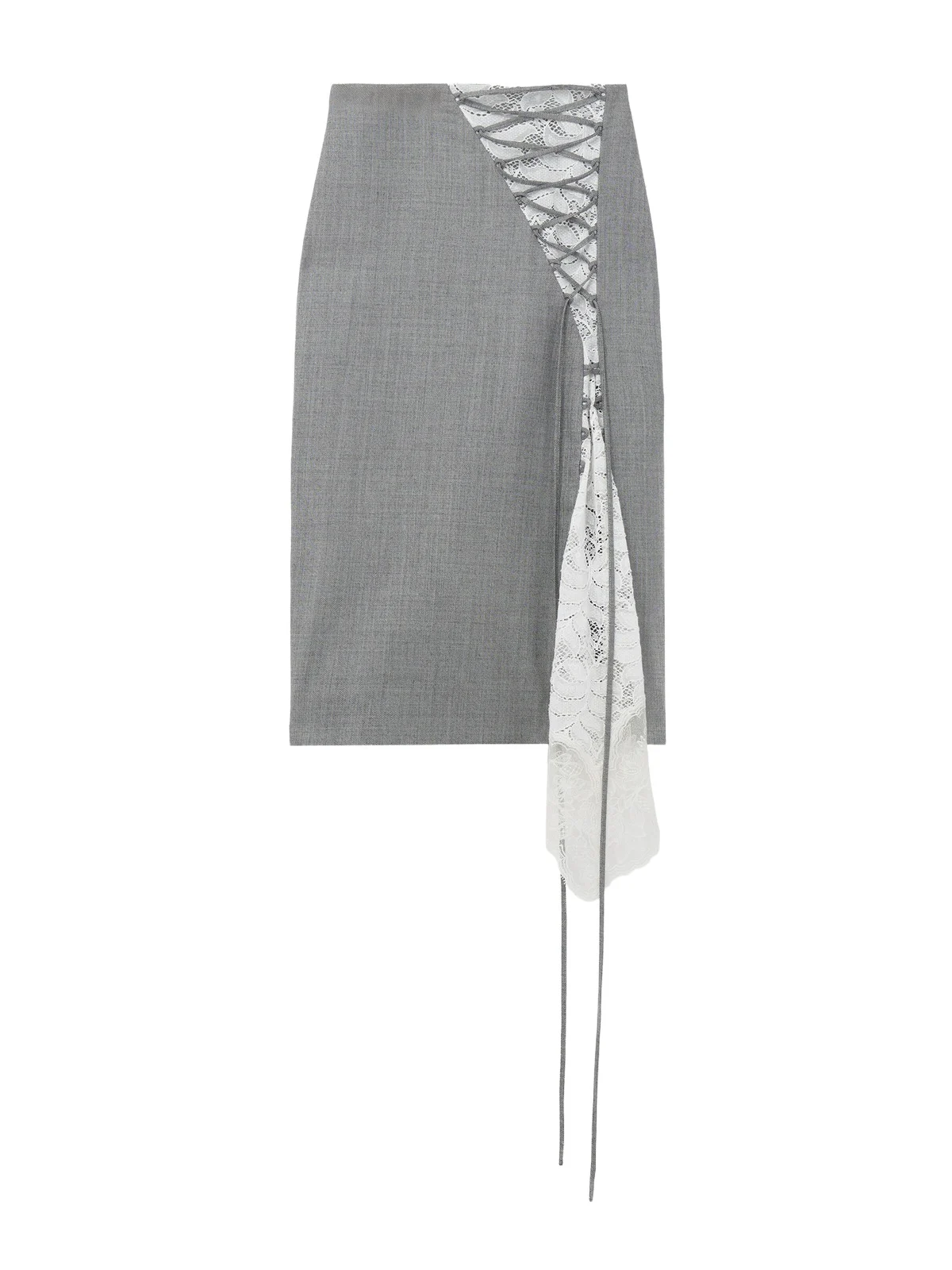 Alexander McQueen Corset Lacing Panel Pencil Skirt