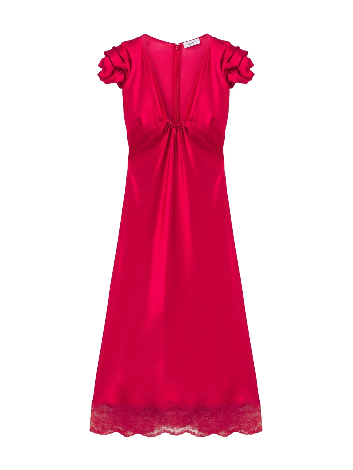 Gathered Sleeve Midi Dress