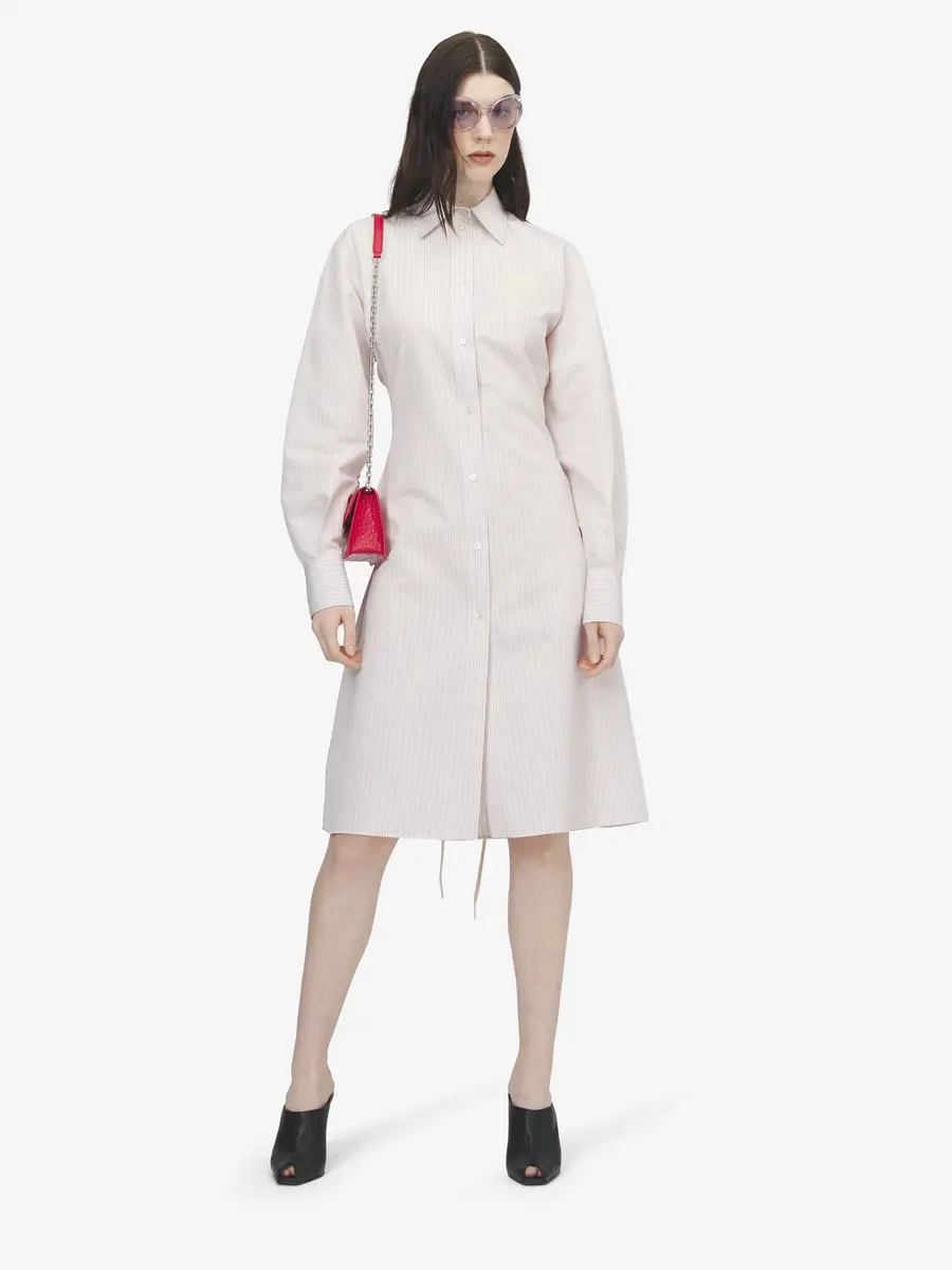 Alexander McQueen Pinstriped Shirt Dress | Thumbnail 2 Alexander McQueen Pinstriped Shirt Dress | Thumbnail 2