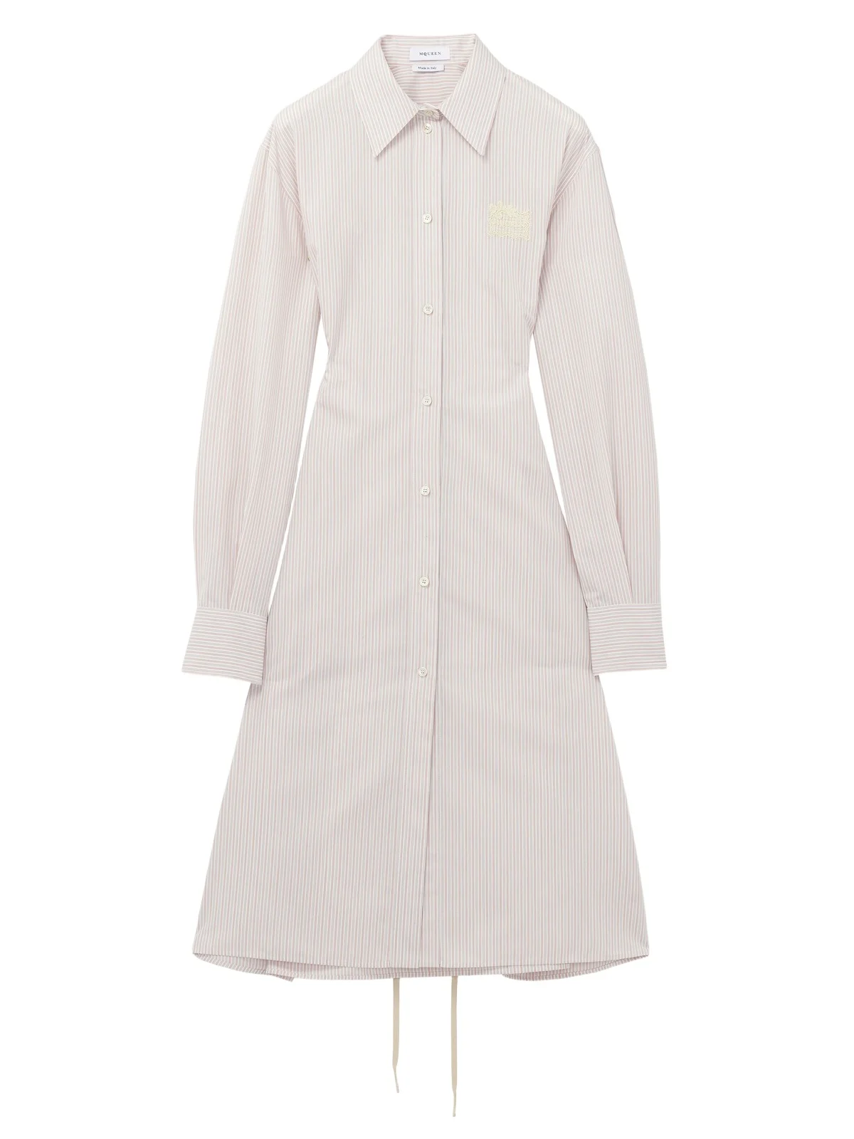 Pinstriped Shirt Dress