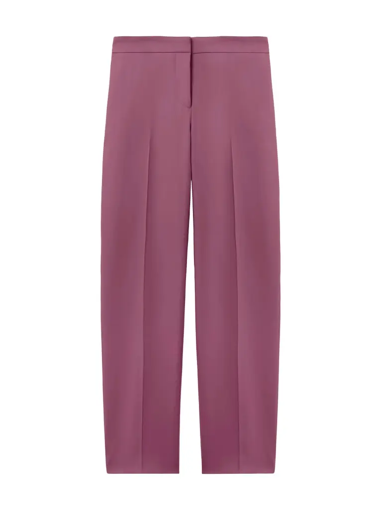 Wool Gabardine Cigarette Trousers