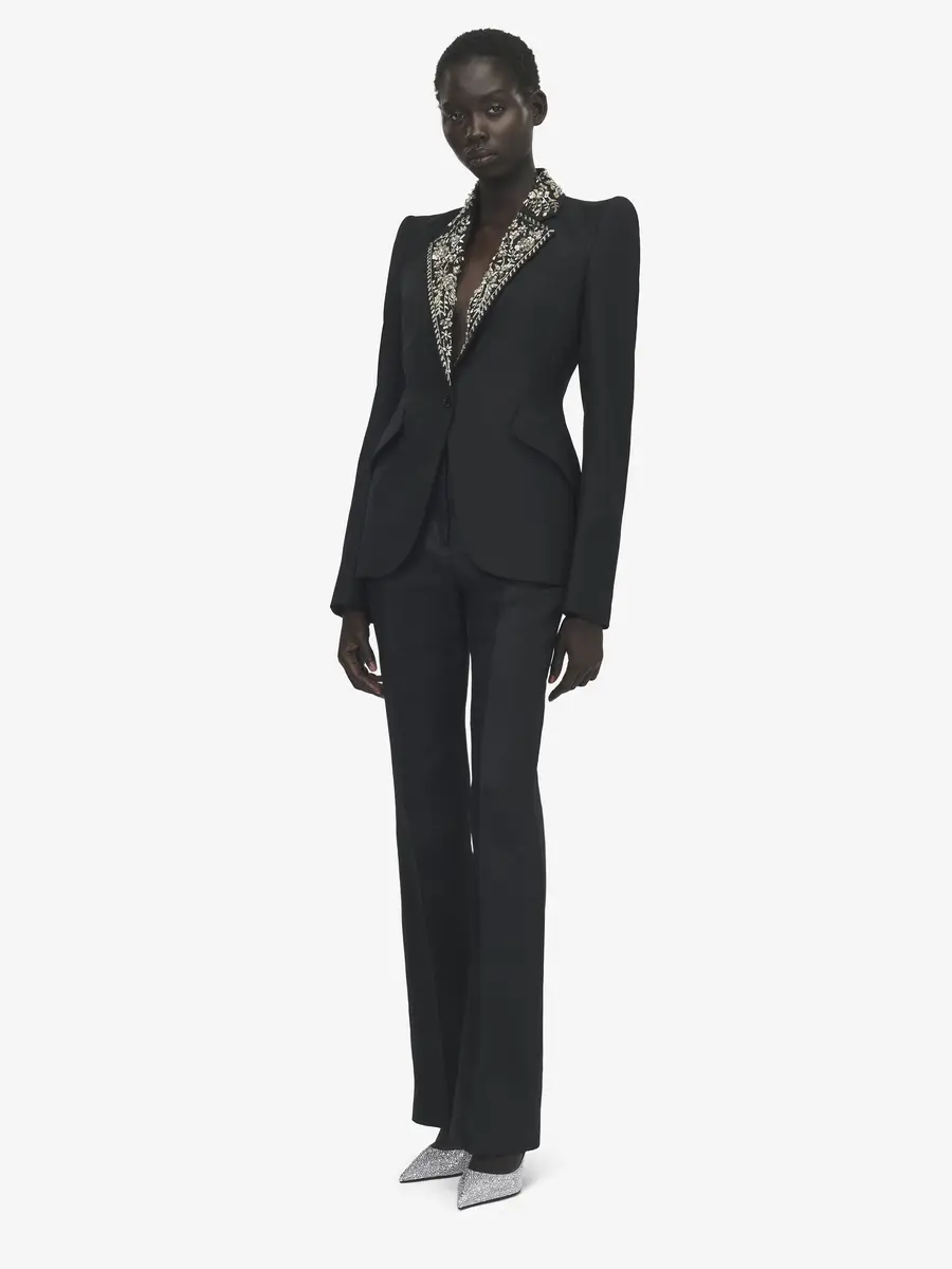 Alexander McQueen Embroidered Lapel Single-breasted Jacket | Thumbnail 2