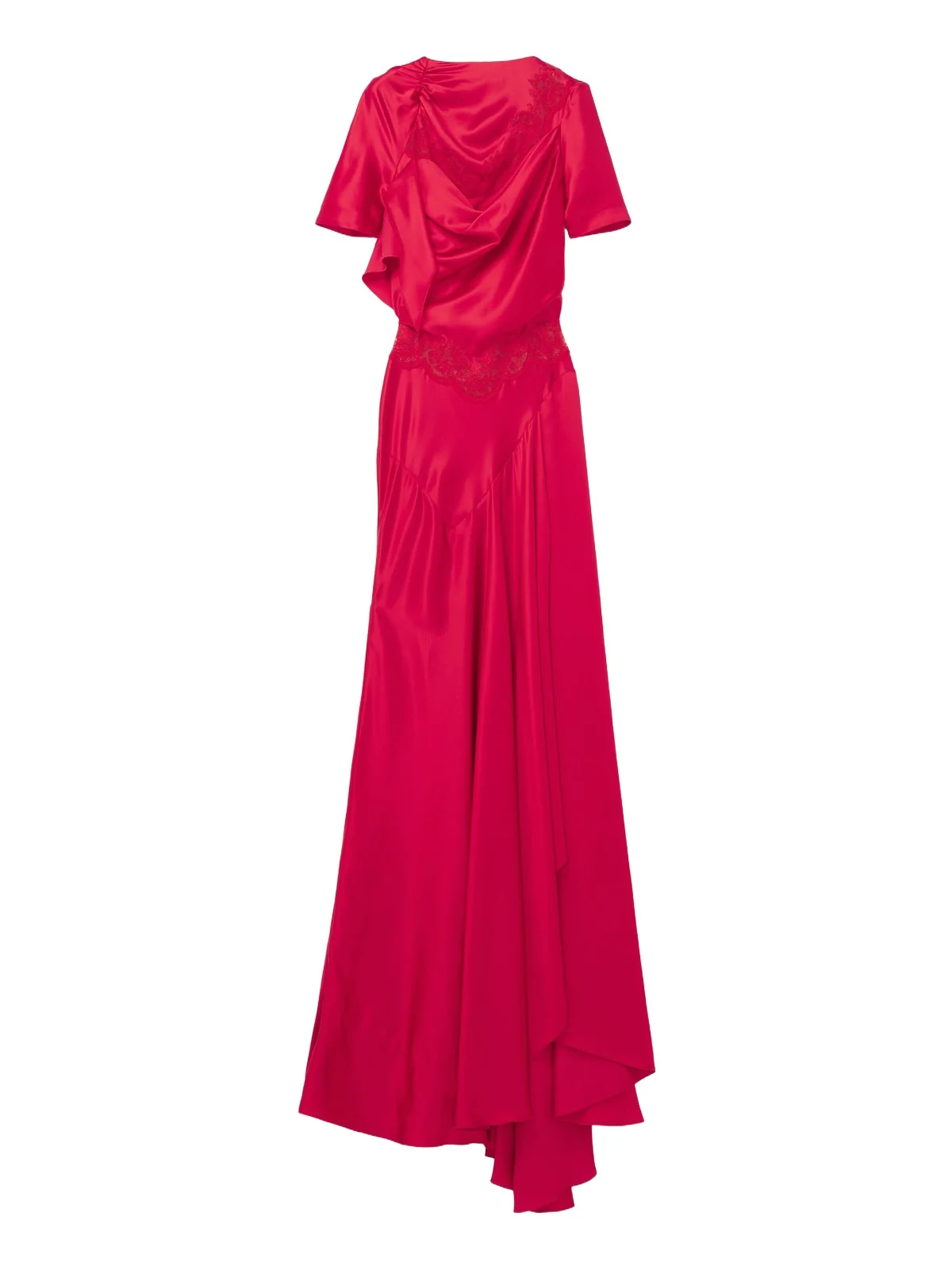 Lace Trim Evening Dress