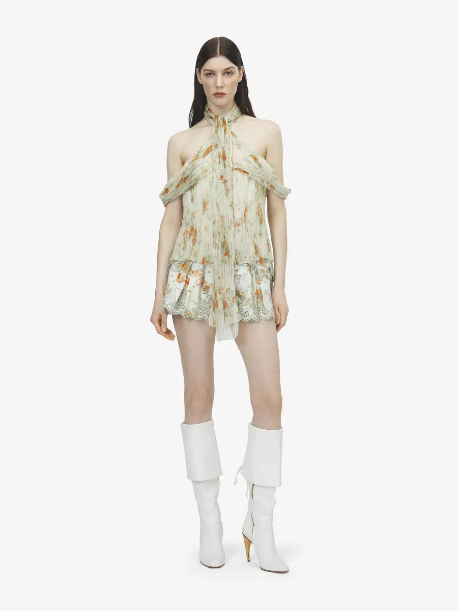 Alexander McQueen Floral Pleated Top | Thumbnail 2 Alexander McQueen Floral Pleated Top | Thumbnail 2