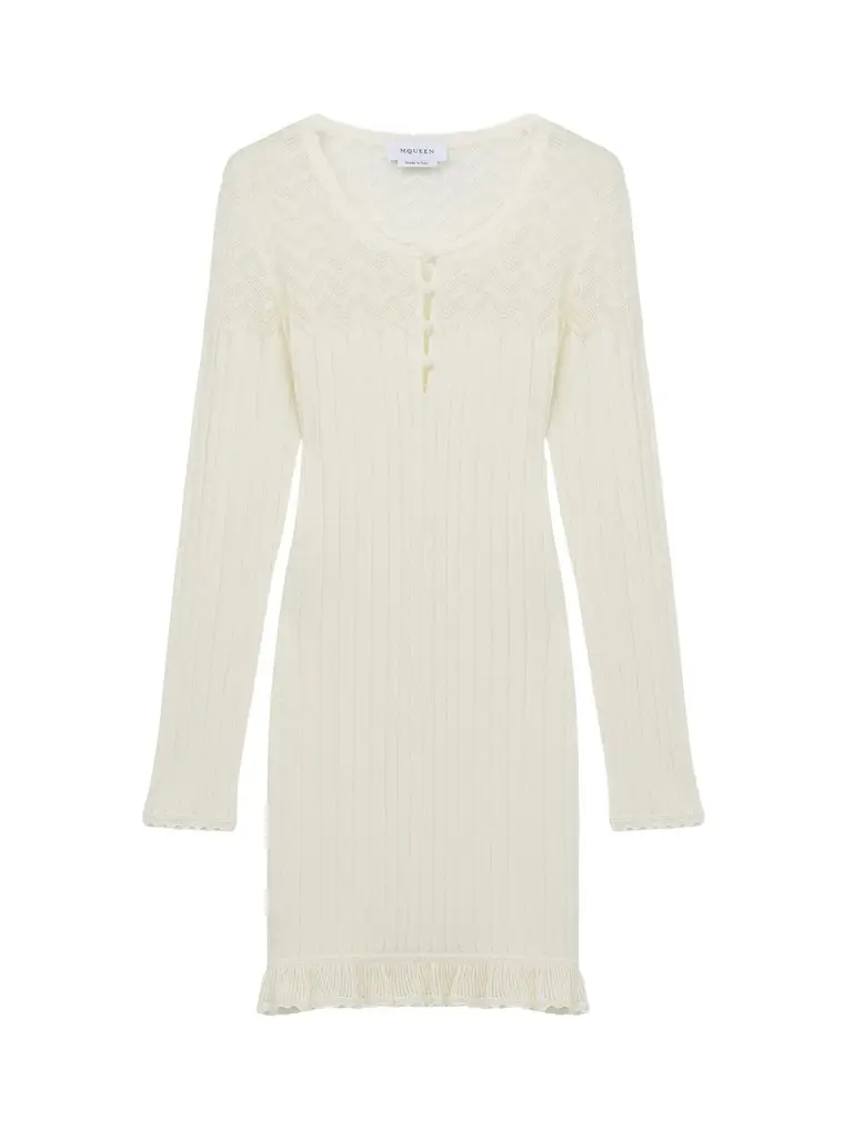 Pointelle Knit Mini Dress Pointelle Knit Mini Dress