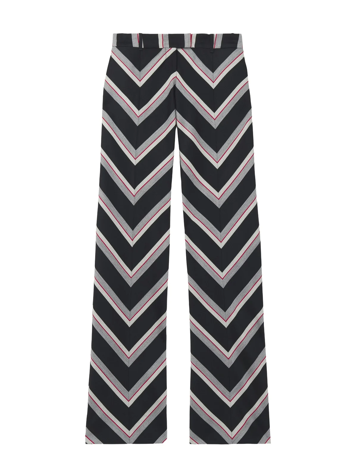 Alexander McQueen Chevron Stripe Bumster Trousers