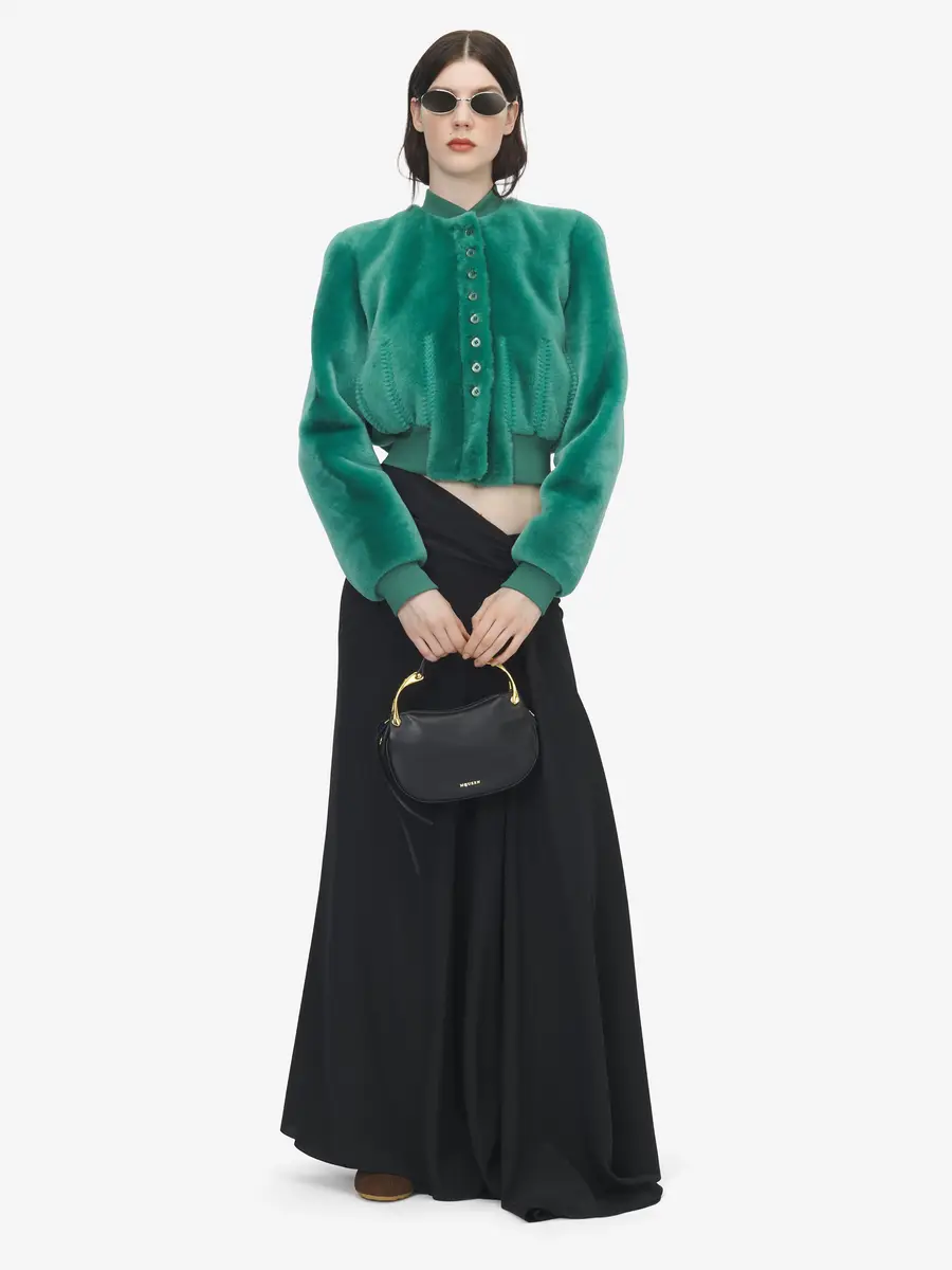 Alexander McQueen Shearling Bomber Jacket | Thumbnail 2 Alexander McQueen Shearling Bomber Jacket | Thumbnail 2