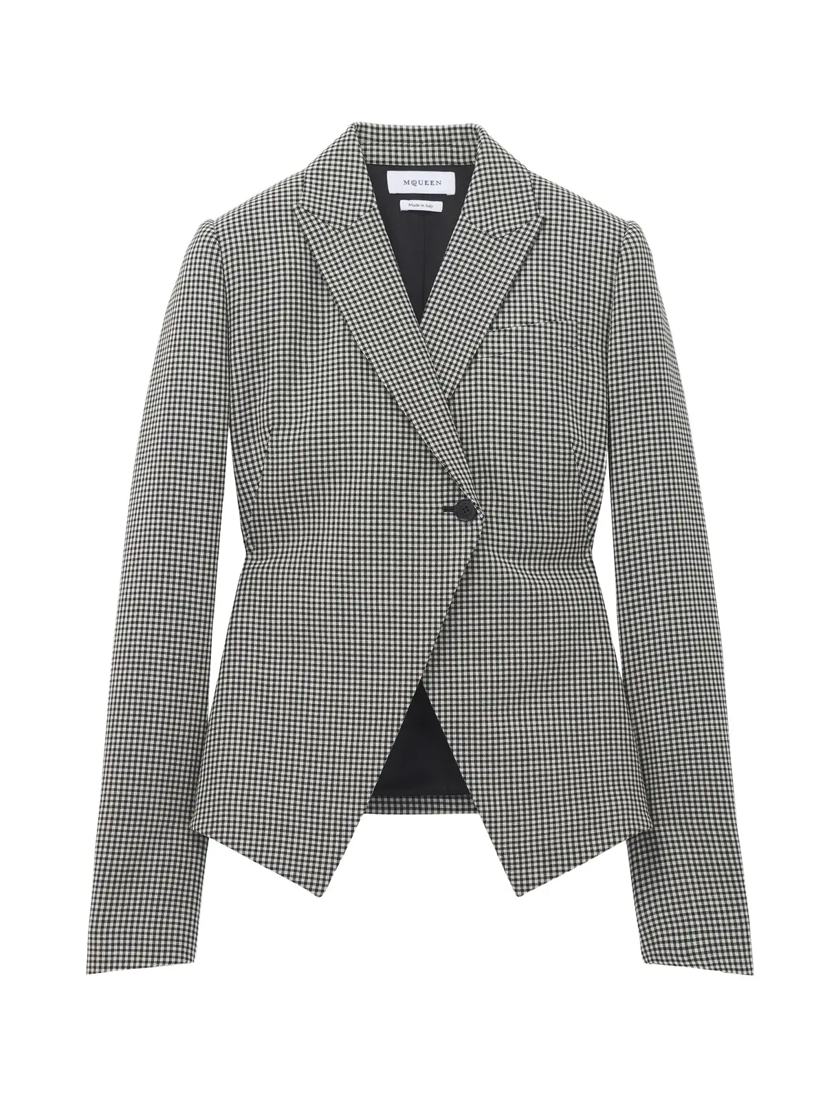 Alexander McQueen Gingham Check Cutaway Jacket