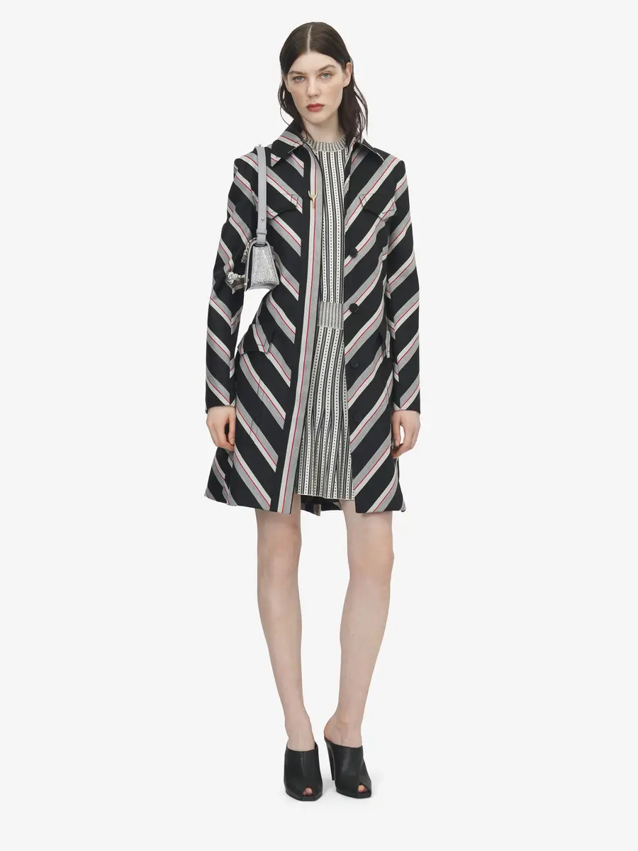 Alexander McQueen Chevron Stripe Coat | Thumbnail 2 Alexander McQueen Chevron Stripe Coat | Thumbnail 2