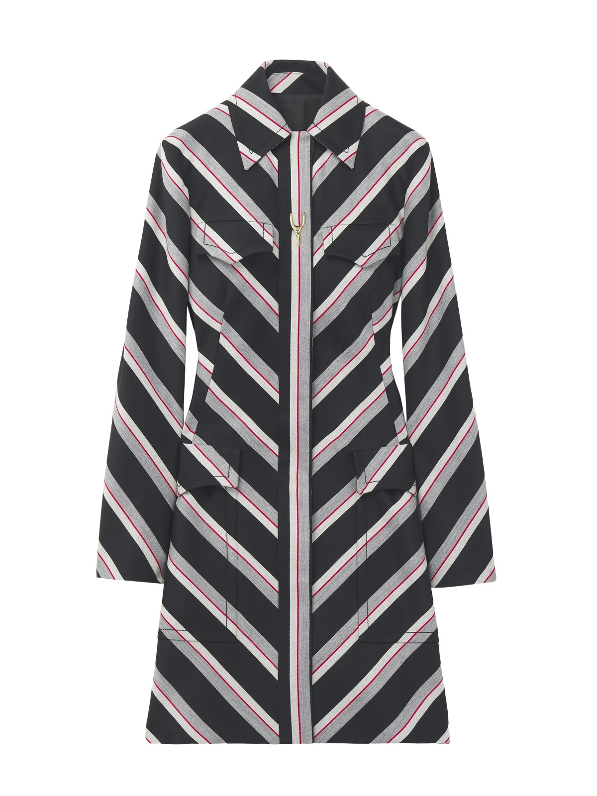 Alexander McQueen Chevron Stripe Coat