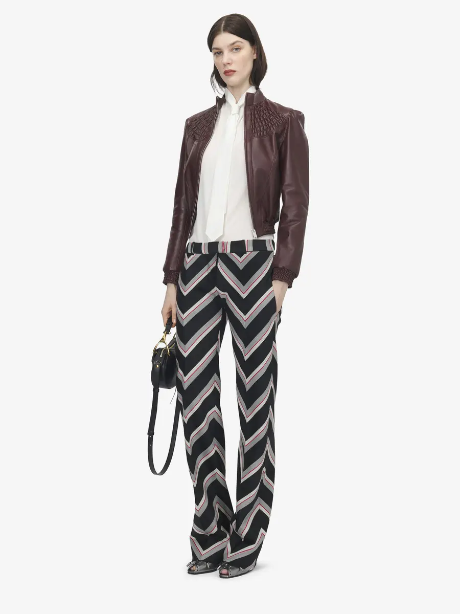 Alexander McQueen Smocking Leather Jacket | Thumbnail 2 Alexander McQueen Smocking Leather Jacket | Thumbnail 2