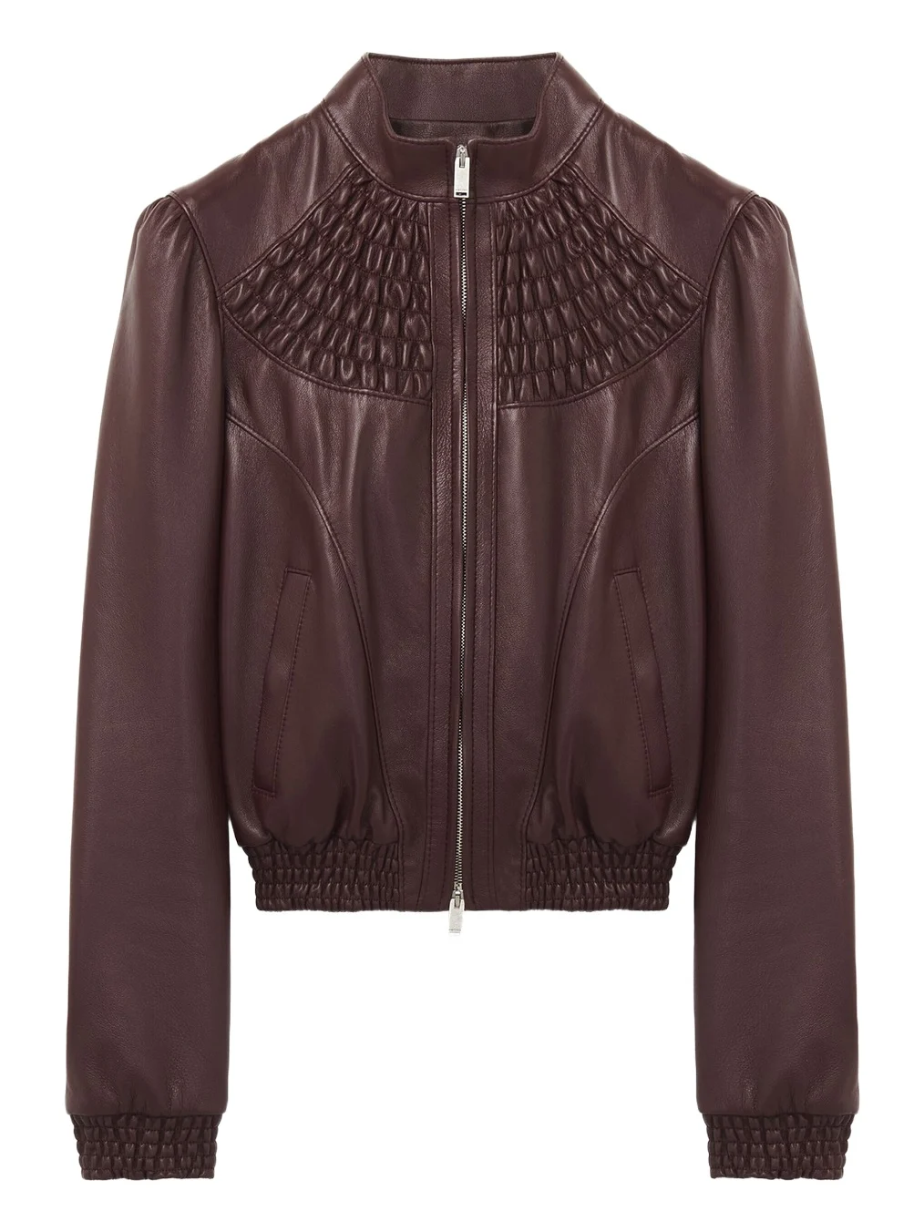Alexander McQueen Smocking Leather Jacket
