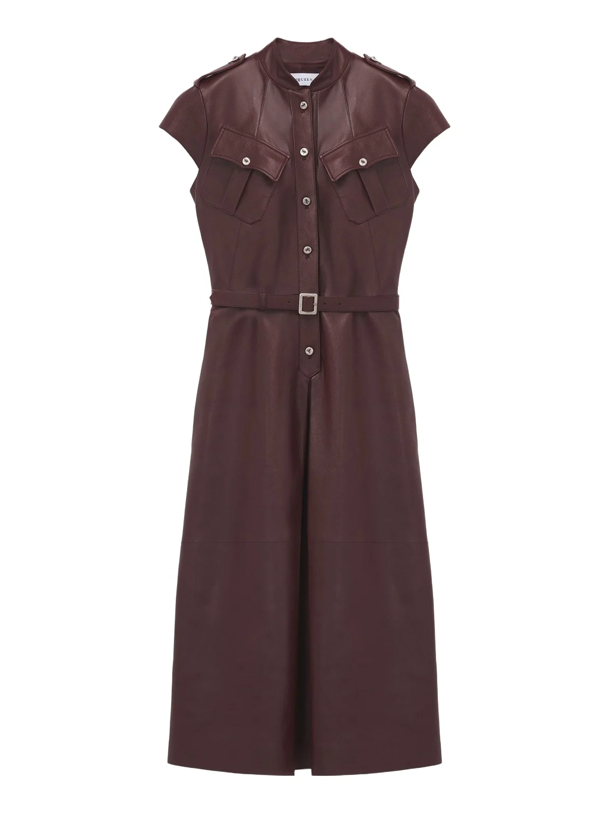 Leather Uniform Midi Dress Leather Uniform Midi Dress