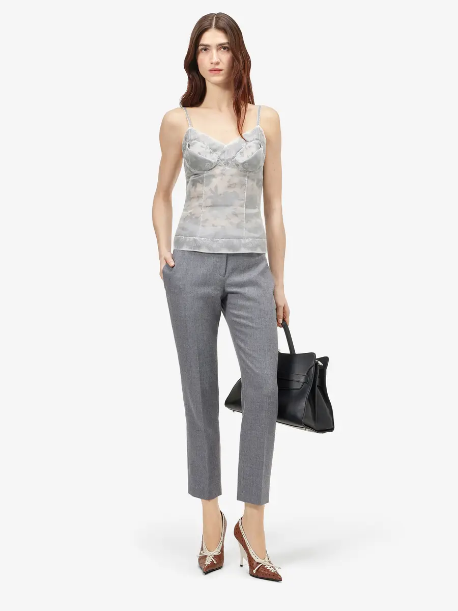 Alexander McQueen Floral Lace Organza Top | Thumbnail 2 Alexander McQueen Floral Lace Organza Top | Thumbnail 2