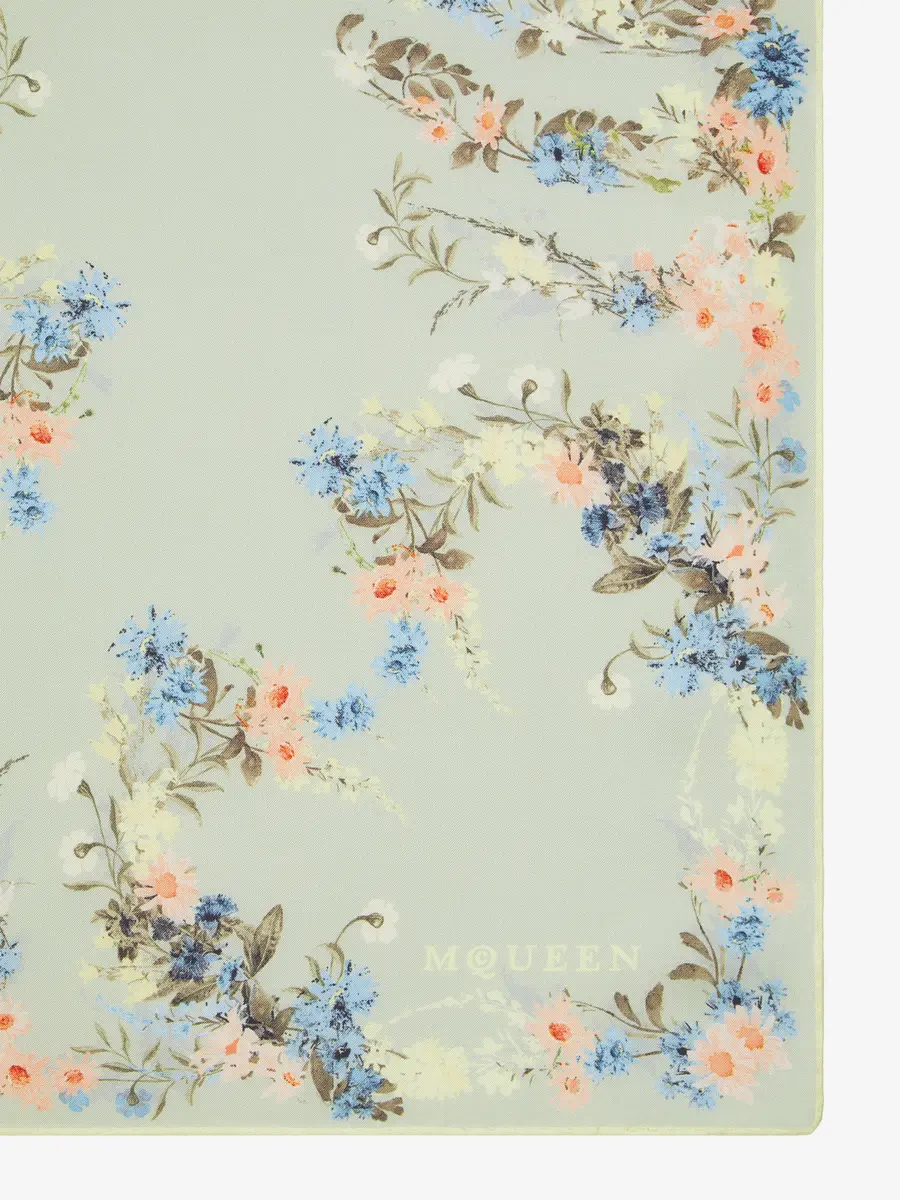 Alexander McQueen Wallpaper Floral Ribcage Scarf | Thumbnail 2 Alexander McQueen Wallpaper Floral Ribcage Scarf | Thumbnail 2