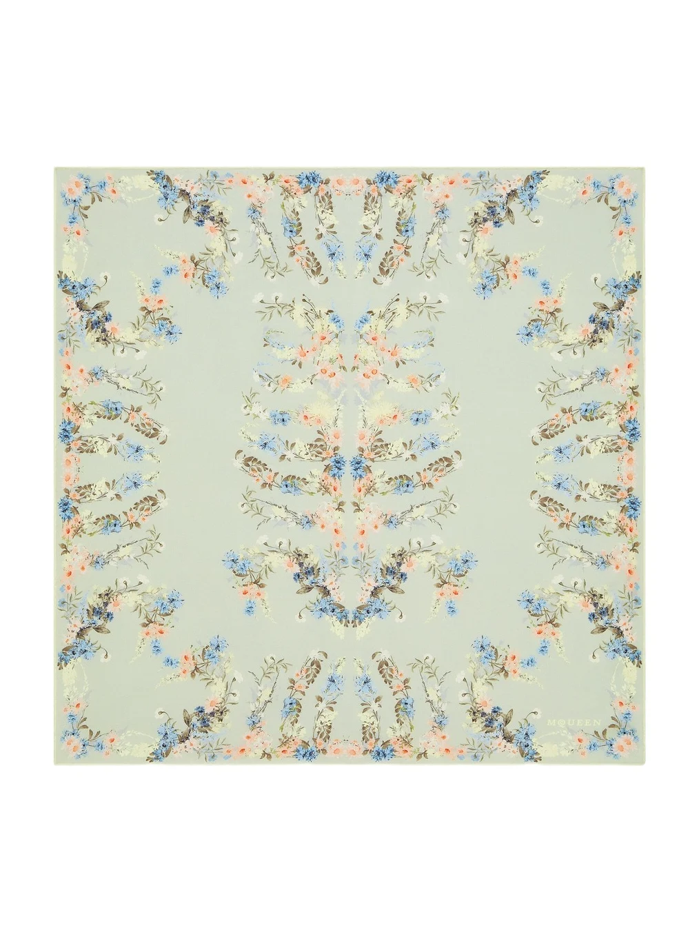 Alexander McQueen Wallpaper Floral Ribcage Scarf