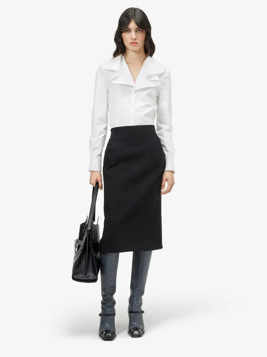 Alexander McQueen Waterfall Collar Shirt | Thumbnail 2 Alexander McQueen Waterfall Collar Shirt | Thumbnail 2