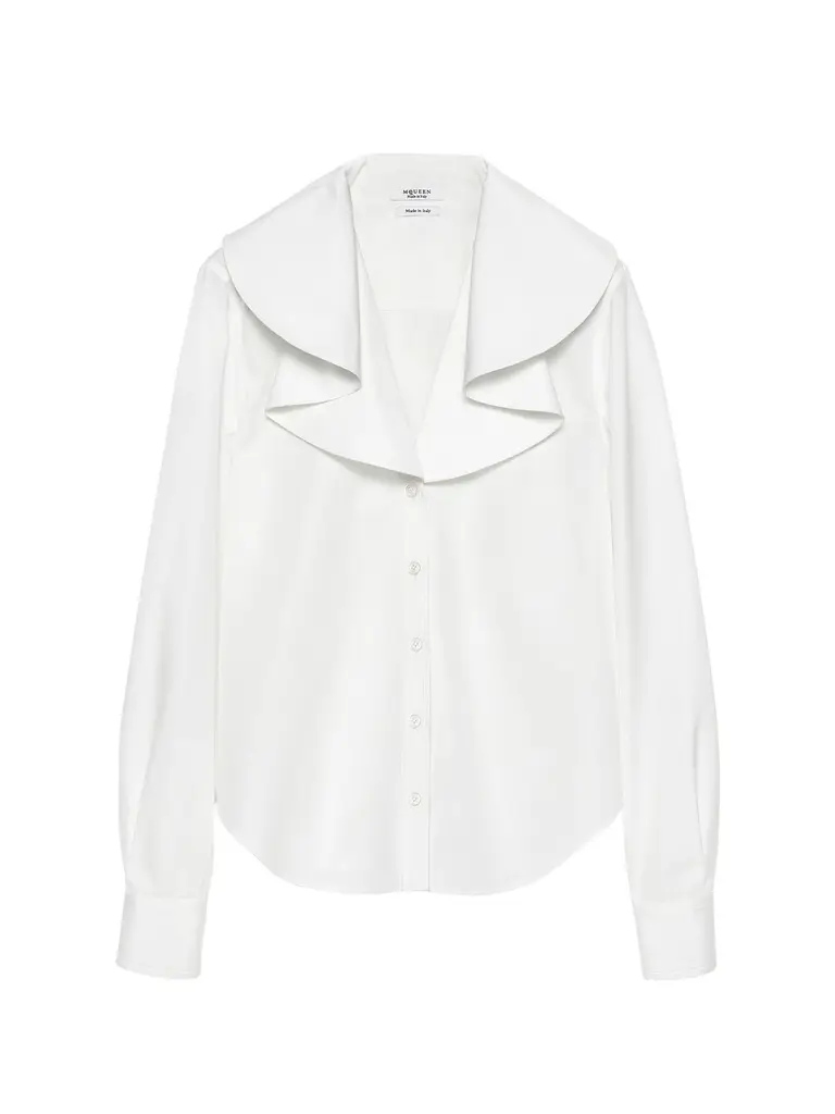 Alexander McQueen Waterfall Collar Shirt