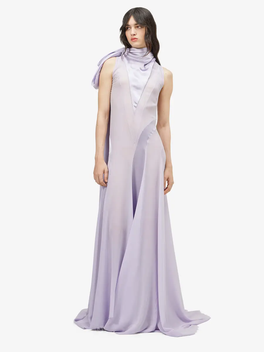 Alexander McQueen Shoulder Bow Evening Dress | Thumbnail 2 Alexander McQueen Shoulder Bow Evening Dress | Thumbnail 2