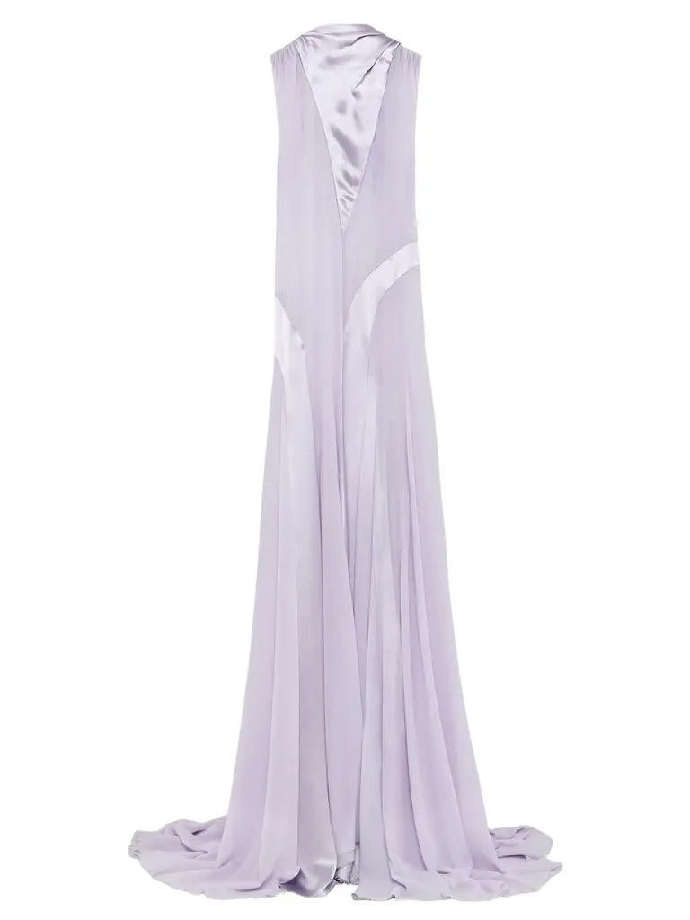 Shoulder Bow Evening Dress