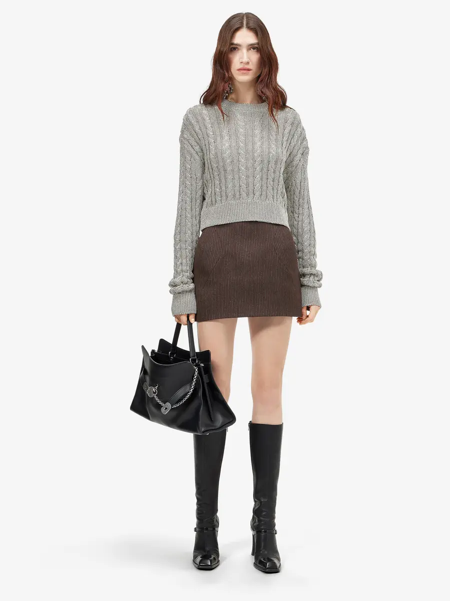Alexander McQueen Wool Pinstripe Mini Skirt | Thumbnail 2 Alexander McQueen Wool Pinstripe Mini Skirt | Thumbnail 2