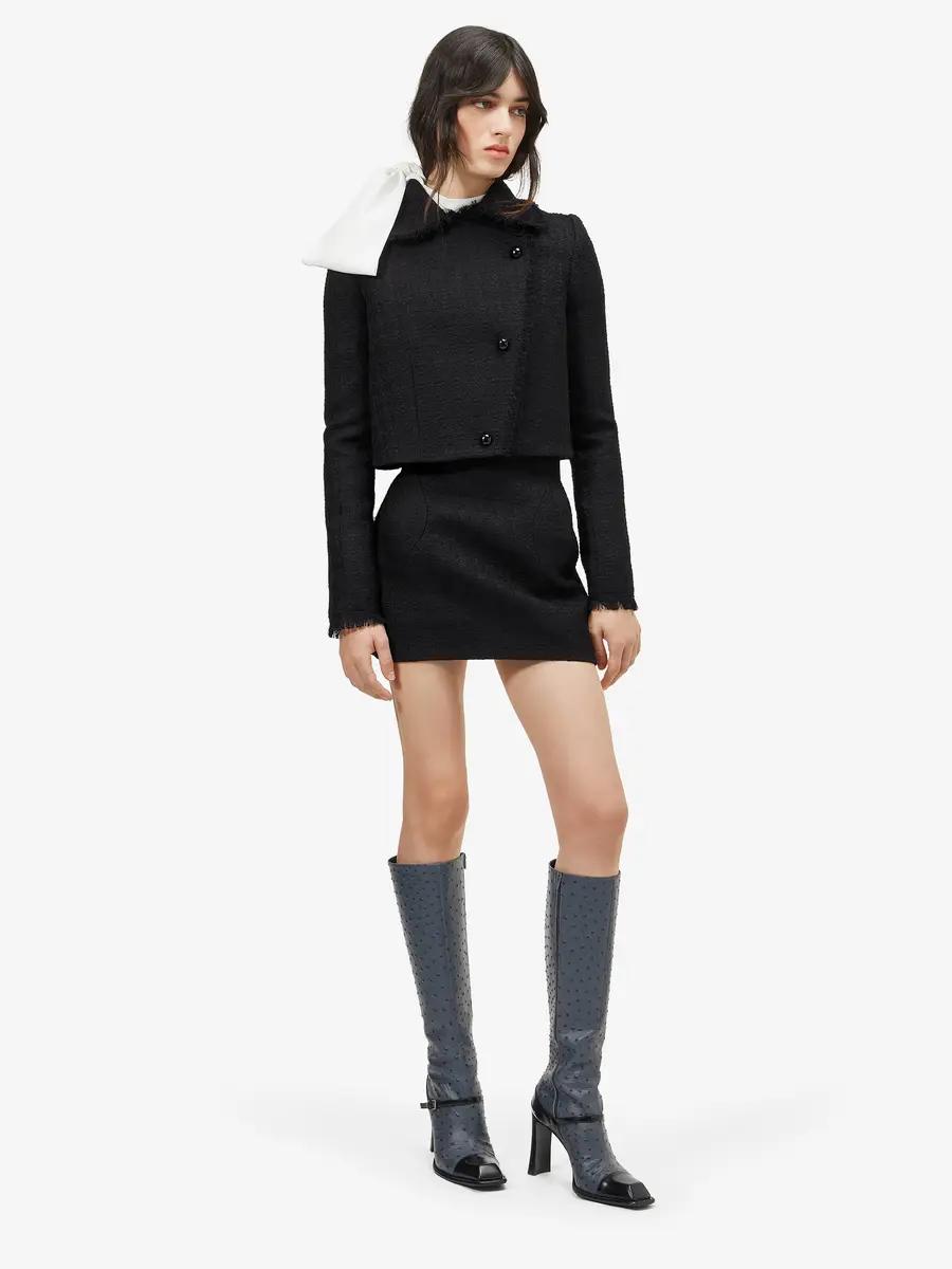 Alexander McQueen Light Tweed Cropped Jacket | Thumbnail 2 Alexander McQueen Light Tweed Cropped Jacket | Thumbnail 2