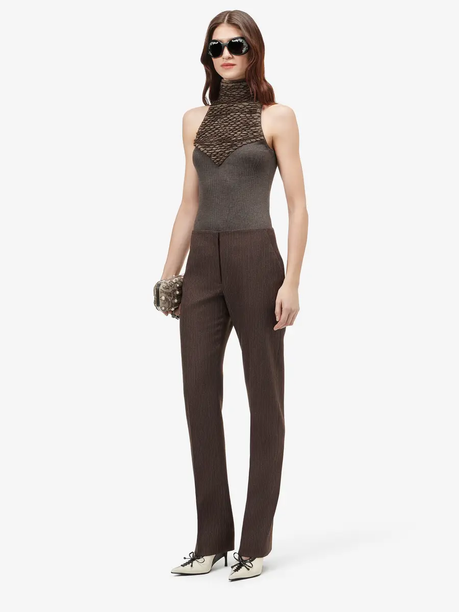 Alexander McQueen Wool Pinstripe Trousers | Thumbnail 2