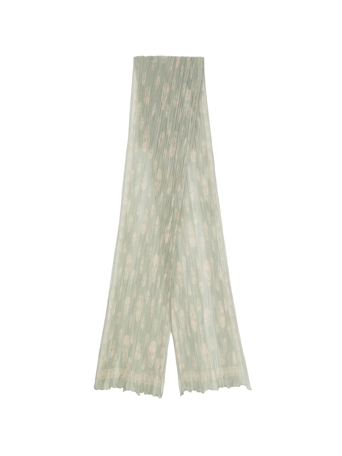 Alexander McQueen Pleated Skull Scarf