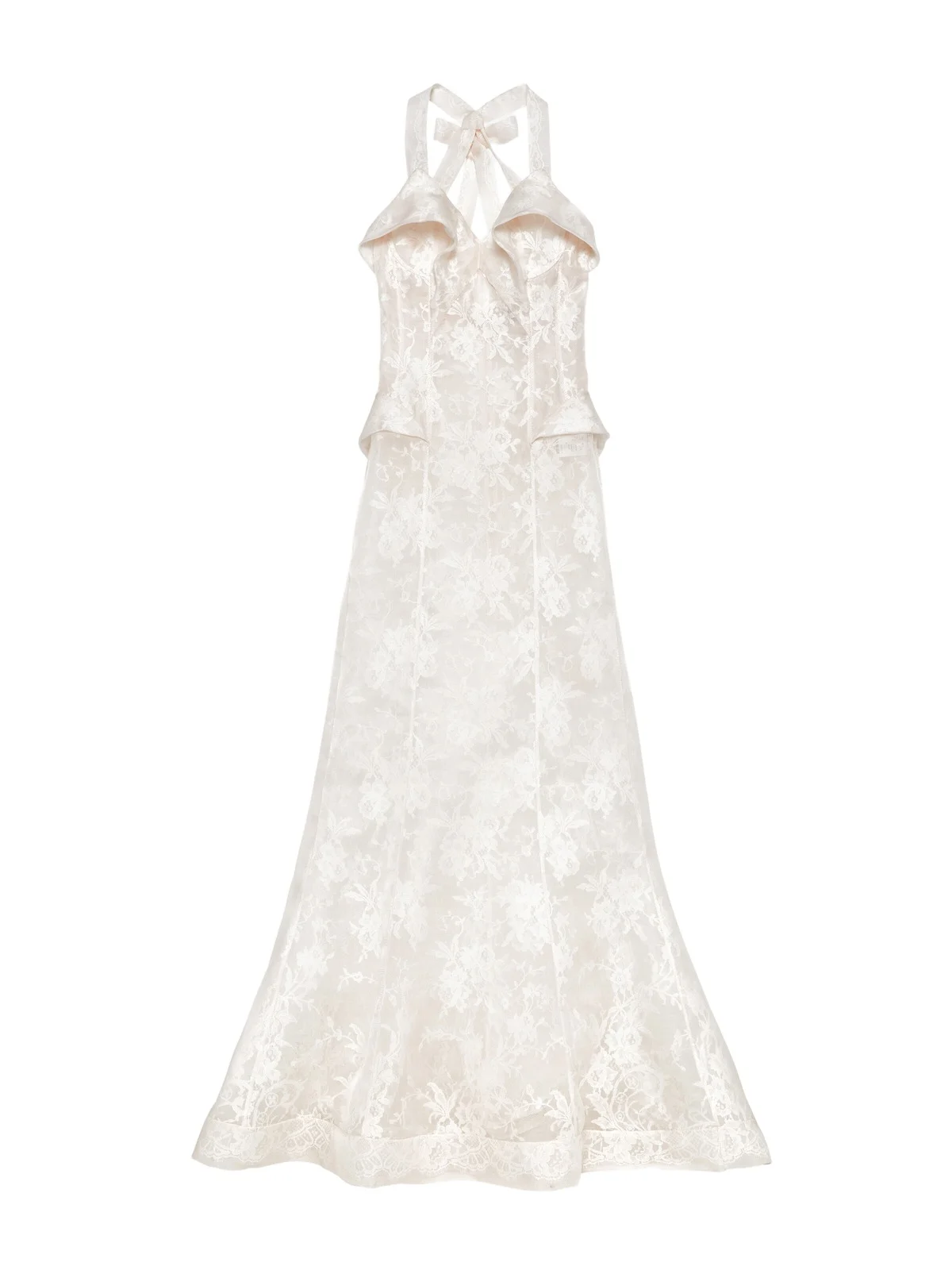 Floral Lace Evening Dress