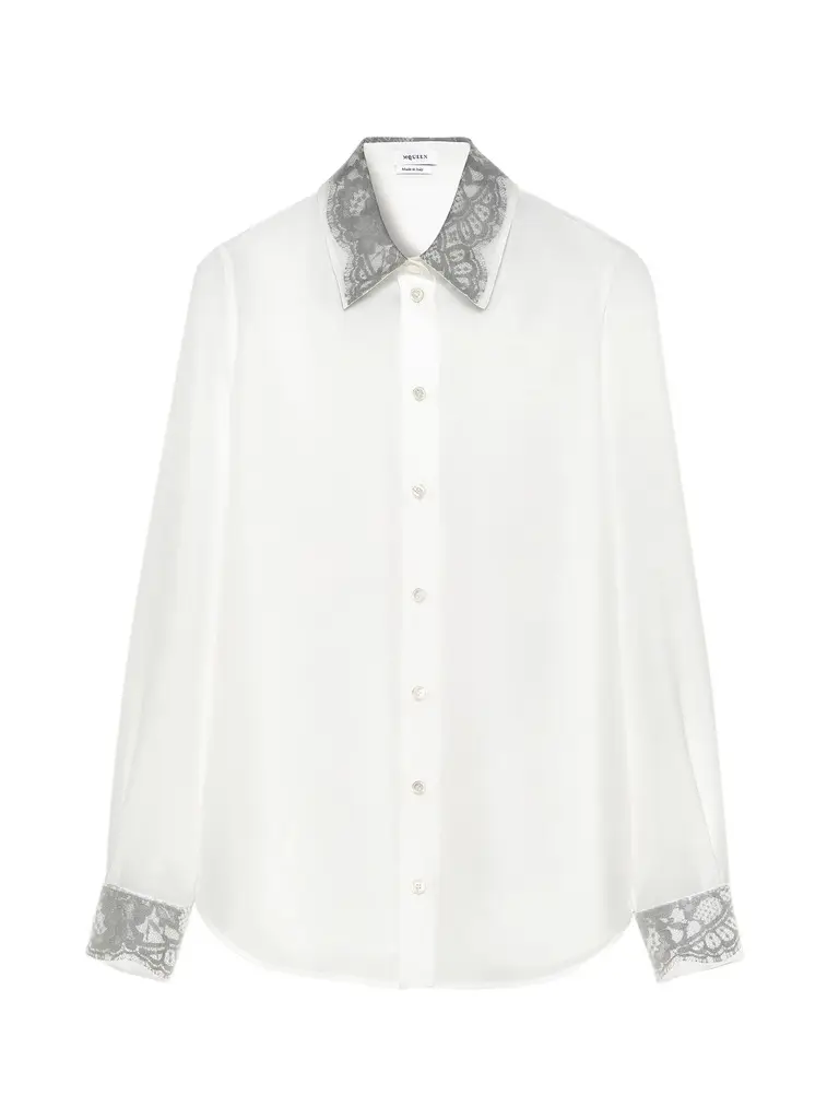 Floral Lace Detail Shirt