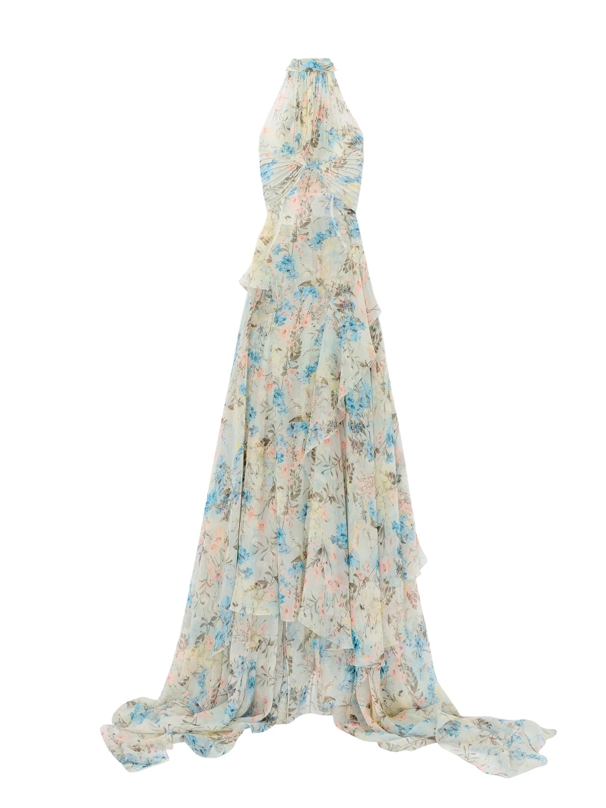 Wallpaper Floral Evening Dress
