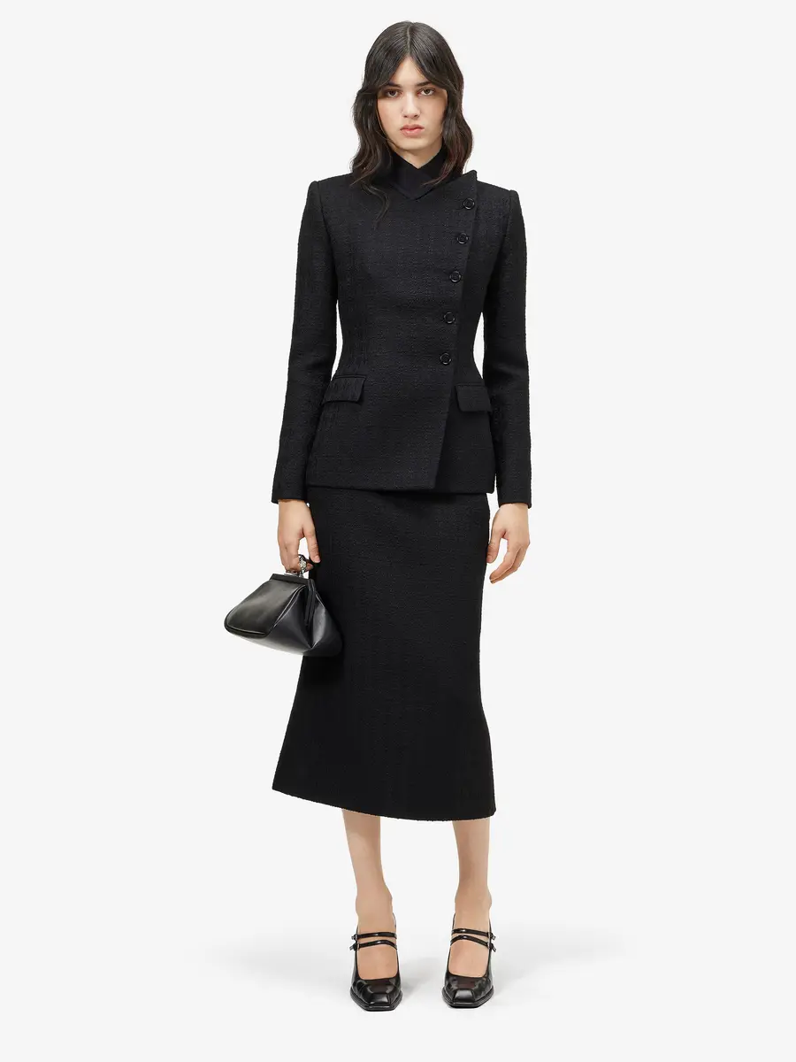 Alexander McQueen Light Tweed Bumster Skirt | Thumbnail 2 Alexander McQueen Light Tweed Bumster Skirt | Thumbnail 2