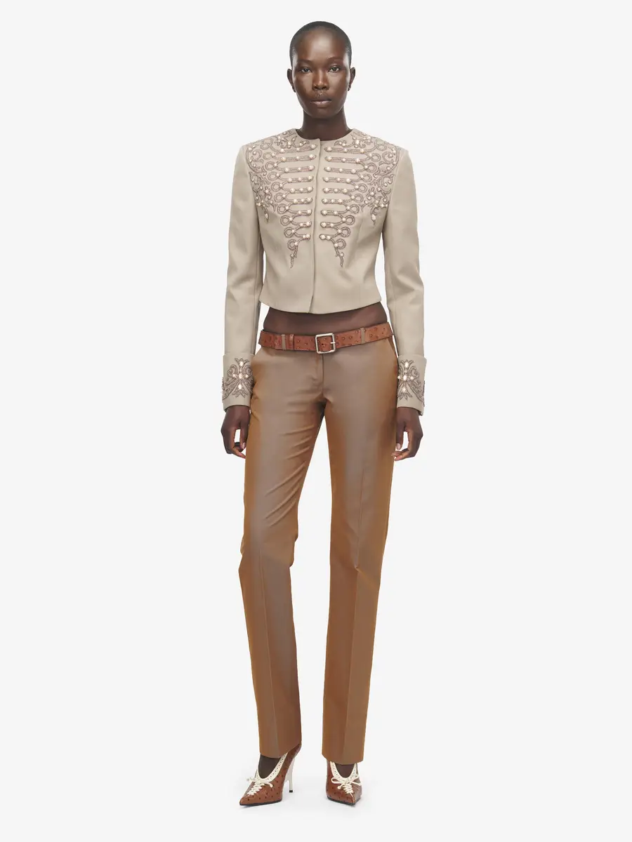 Alexander McQueen Beaded Frogging Cropped Jacket | Thumbnail 2 Alexander McQueen Beaded Frogging Cropped Jacket | Thumbnail 2