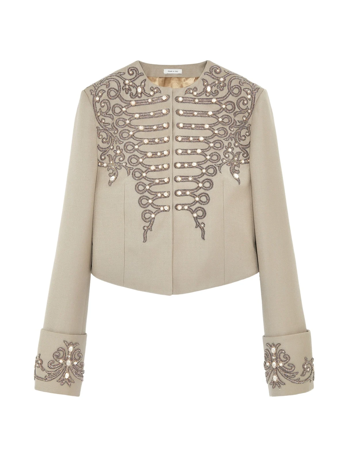 Alexander McQueen Beaded Frogging Cropped Jacket | Thumbnail 1 Alexander McQueen Beaded Frogging Cropped Jacket | Thumbnail 1