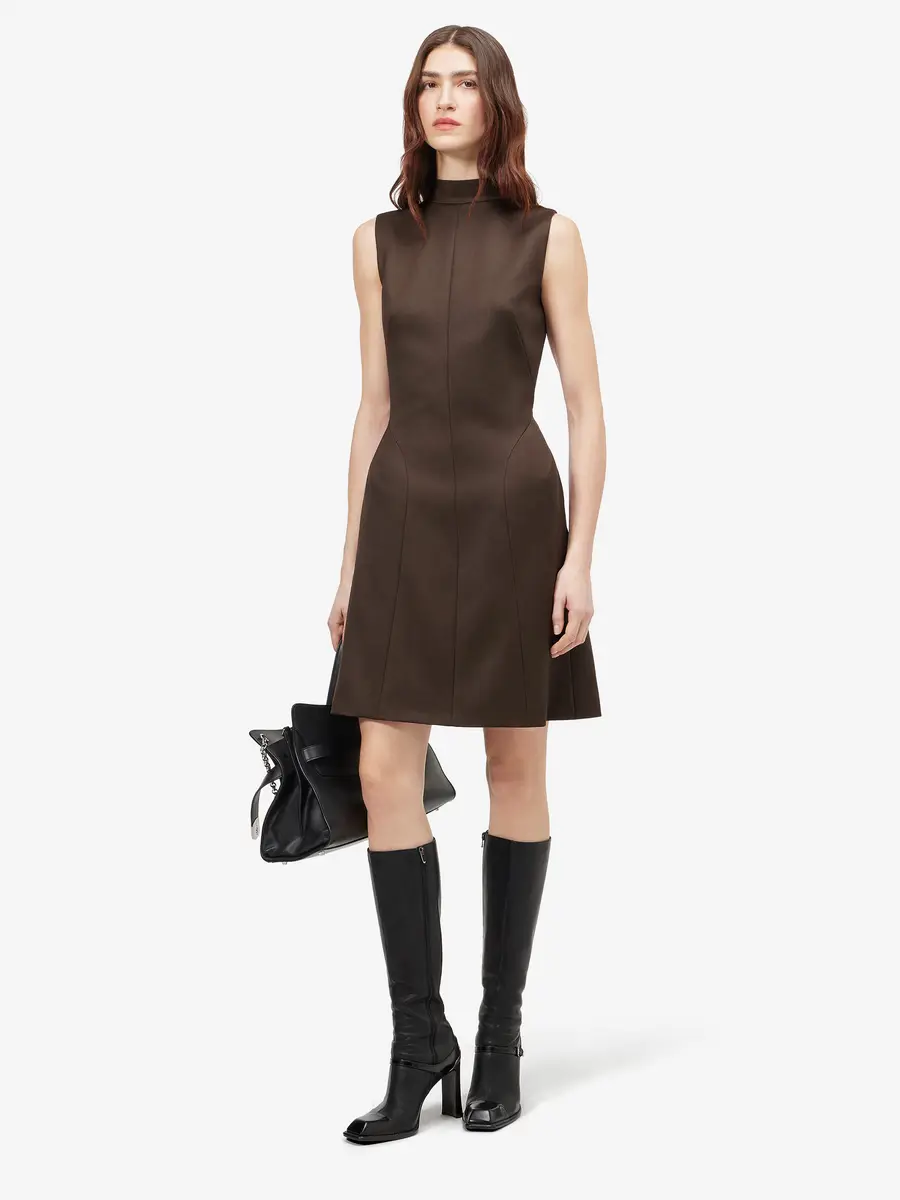Alexander McQueen Wool Barathea Mini Dress | Thumbnail 2 Alexander McQueen Wool Barathea Mini Dress | Thumbnail 2