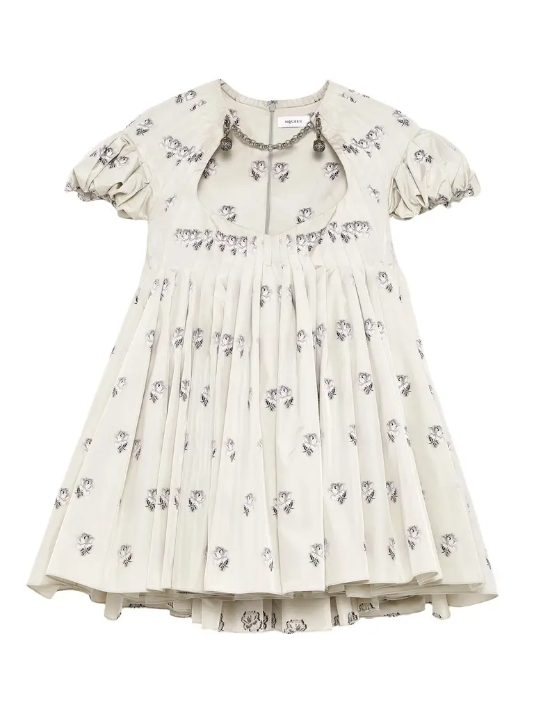 Taffeta Rose Jacquard Mini Dress Taffeta Rose Jacquard Mini Dress