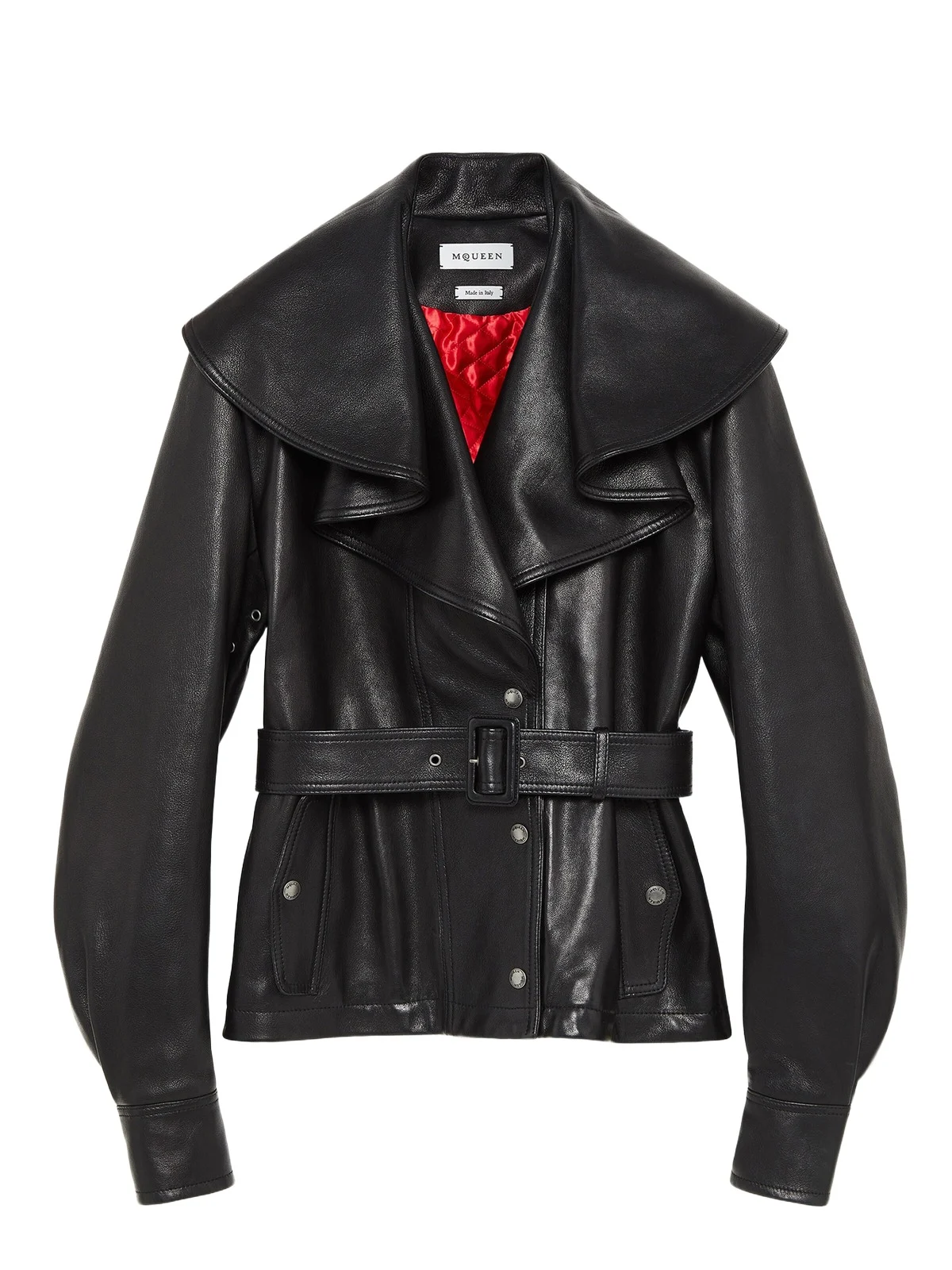 Waterfall Collar Leather Jacket Waterfall Collar Leather Jacket