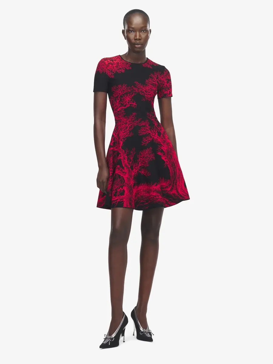 Alexander McQueen Tree Of Life Jacquard Mini Dress | Thumbnail 2 Alexander McQueen Tree Of Life Jacquard Mini Dress | Thumbnail 2