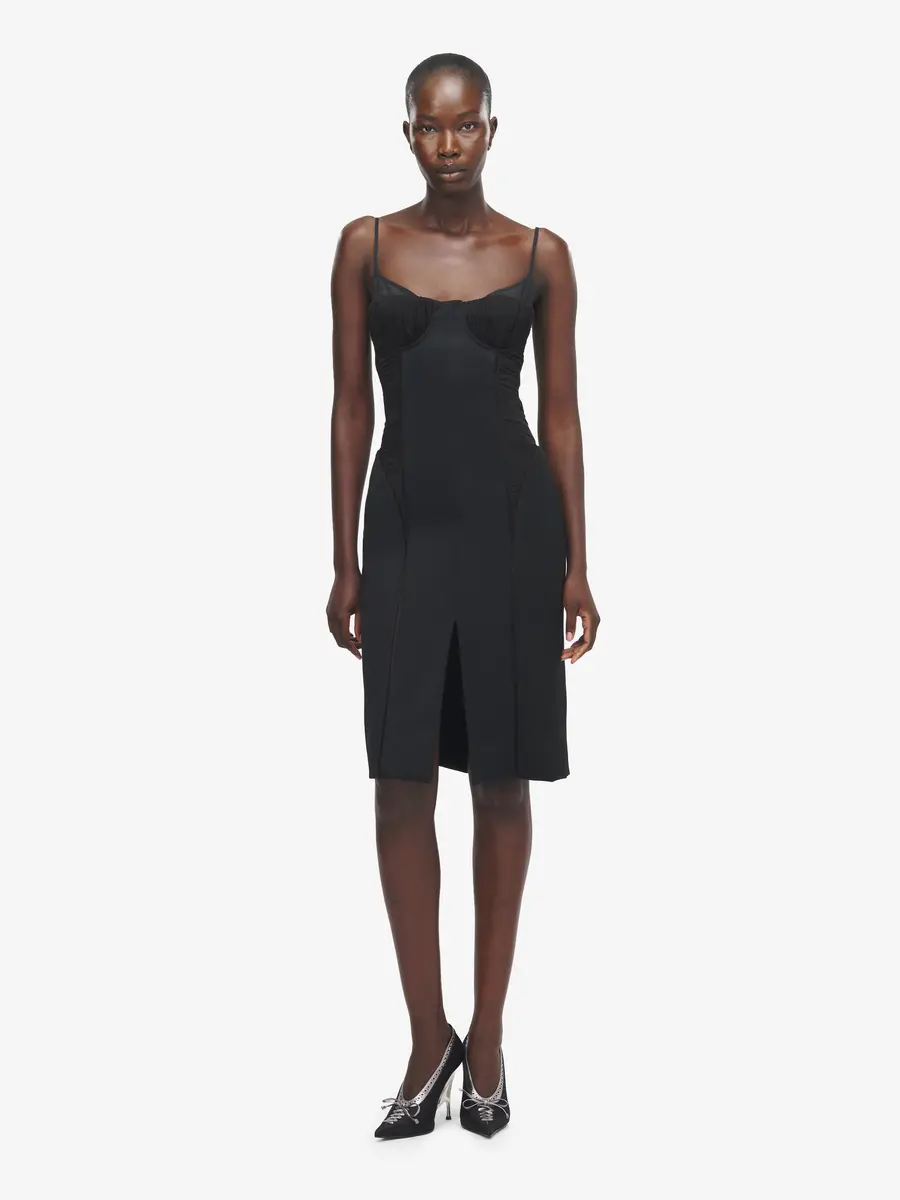 Alexander McQueen Smocked Corset Dress | Thumbnail 2 Alexander McQueen Smocked Corset Dress | Thumbnail 2