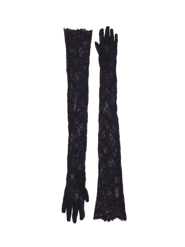 Alexander McQueen Heritage Lace Evening Gloves