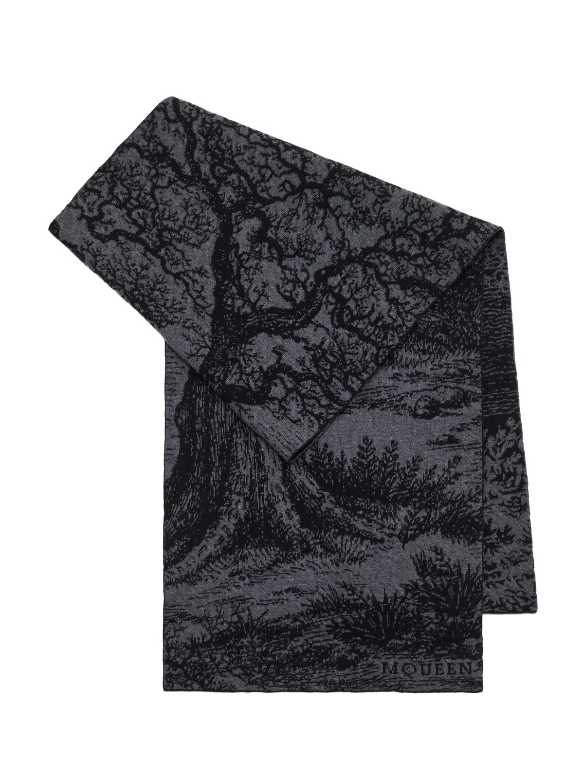 Alexander McQueen 'Tree Of Life' Wool Jacquard Scarf