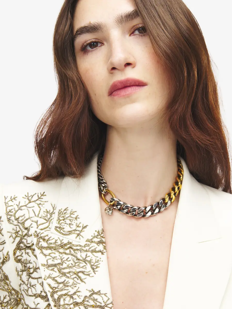 Alexander McQueen Dual Chain Necklace | Thumbnail 2 Alexander McQueen Dual Chain Necklace | Thumbnail 2