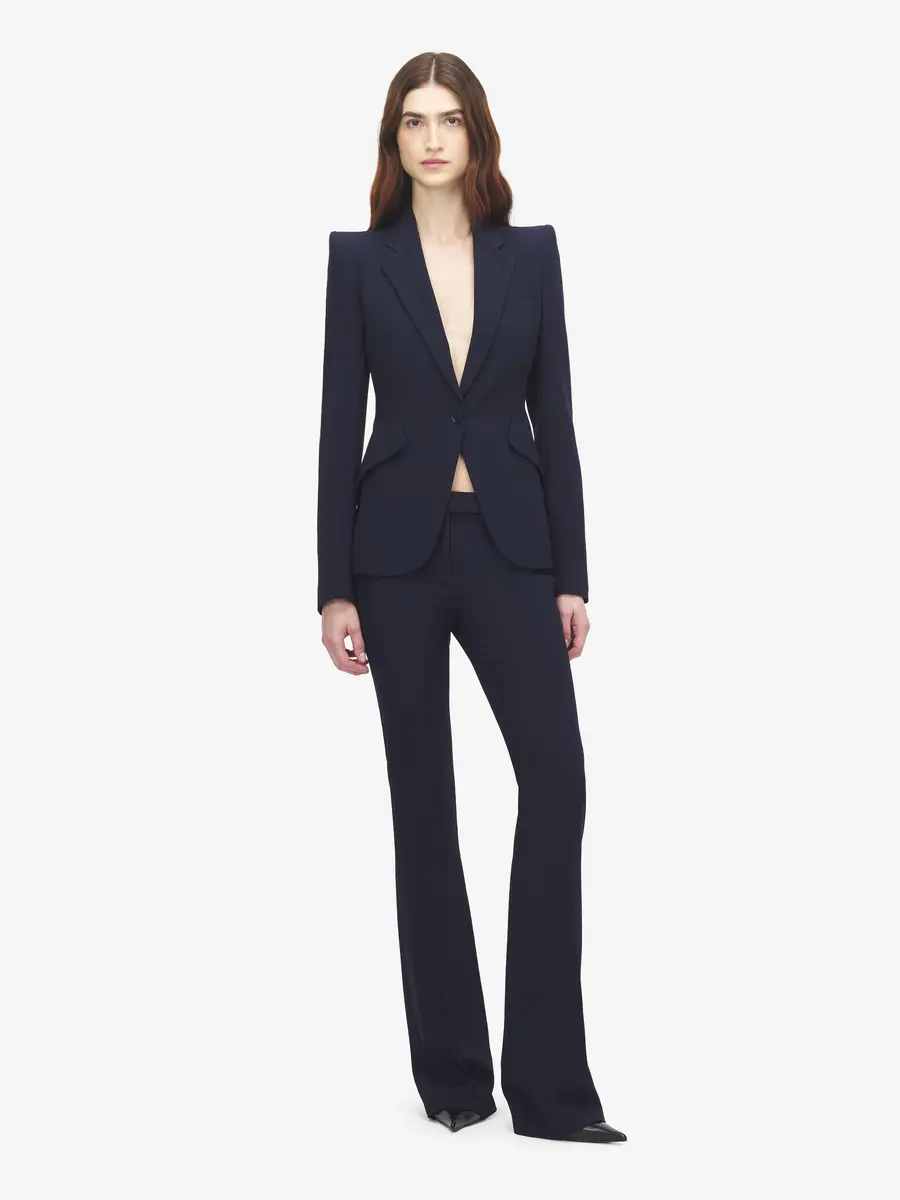 Alexander McQueen Leaf Crepe Single-breasted Jacket | Thumbnail 2 Alexander McQueen Leaf Crepe Single-breasted Jacket | Thumbnail 2